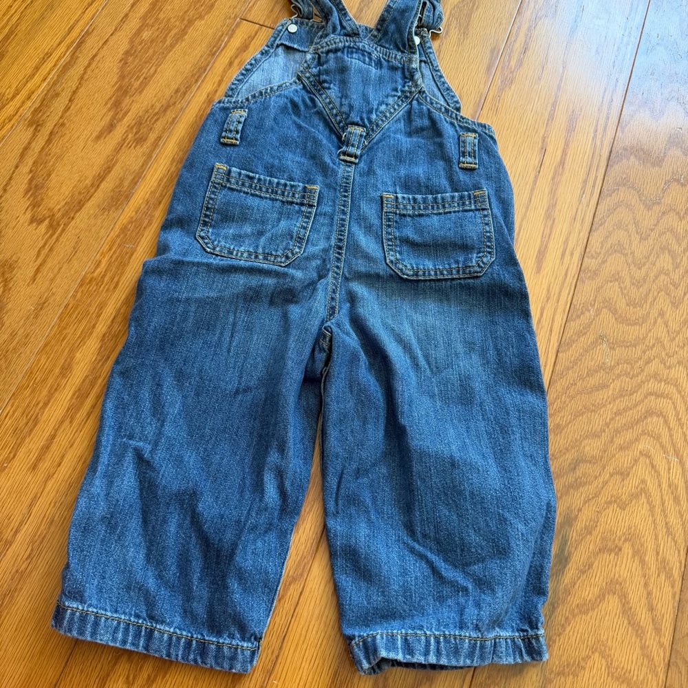 Old Navy Blue Denim Kids Boys Overalls 18-24 months m - Picture 8 of 8